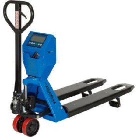 GLOBAL EQUIPMENT Low Profile Pallet Jack Scale Truck 5000 Lb. Capacity 22 x 48 Forks HPW20S-BJ